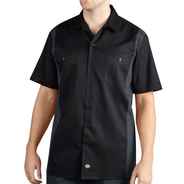 Men's Two-Tone Short-Sleeve Work Shirt Thumbnail