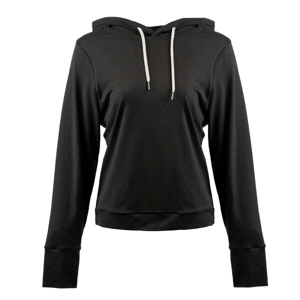 Ladies' Modest Crop Hooded Sweatshirt Thumbnail