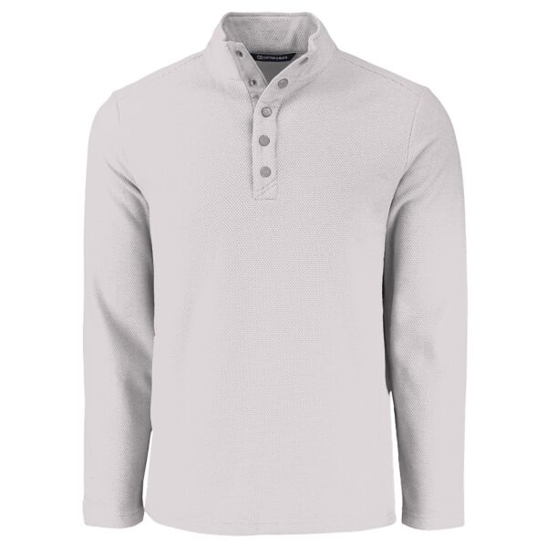 Cutter & Buck Hunts Point Eco Textured Fleece Recycled Mens Snap Pullover Thumbnail