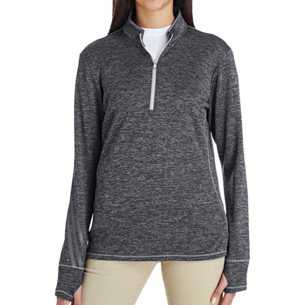 Women's Brushed Terry Heathered Quarter-Zip Pullover Thumbnail