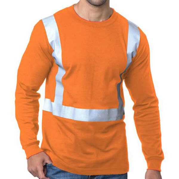 Men's USA-Made 50/50 Hi-Visibility Long Sleeve T-Shirt Thumbnail