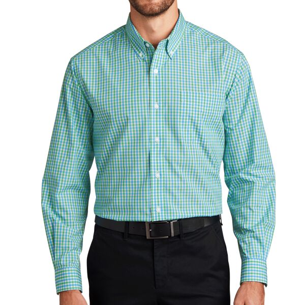 Long Sleeve Gingham Easy Care Shirt Thumbnail