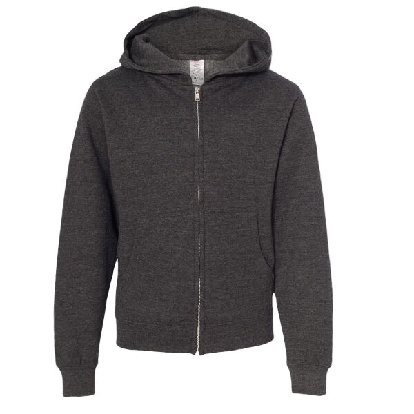 pack 703 - Youth Midweight Hooded Full-Zip Sweatshirt Thumbnail