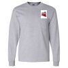 Ultra Cotton Long Sleeve T-Shirt with a Pocket Thumbnail